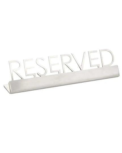 Biển Báo Bàn "Reserved" American Metalcraft SSR5 12.7 cm x 3.2 cm, Thép Không Gỉ