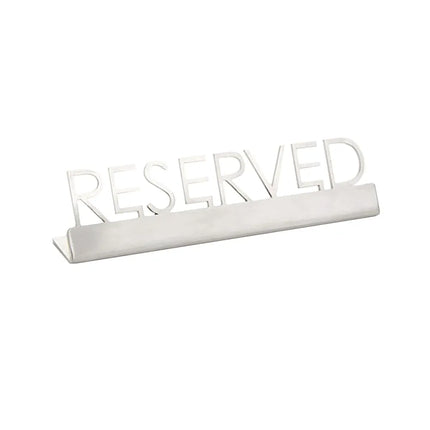 Biển Báo Bàn "Reserved" American Metalcraft SSR5 12.7 cm x 3.2 cm, Thép Không Gỉ