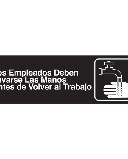 Biển Báo Los Empleados Tablecraft 394545 - 7.6 x 22.9 cm, Chữ Trắng Trên Nền Đen