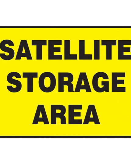 Biển Báo OSHA "SATELLITE STORAGE AREA" Accuform Signs MCHL594VP 25.4 x 35.6 cm, Nhựa