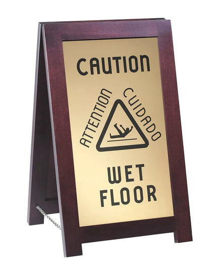 Biển Báo Sàn Ướt Cal-Mil 851-WET Khung Gỗ 30.5 x 10.2 x 50.8 cm