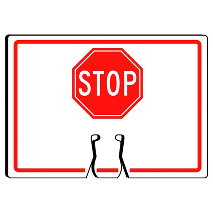 Biển Cảnh Báo Gắn Cọc "STOP" Accuform Signs FBC738 25.4 x 35.6 cm, Nhựa, Đỏ/Trắng