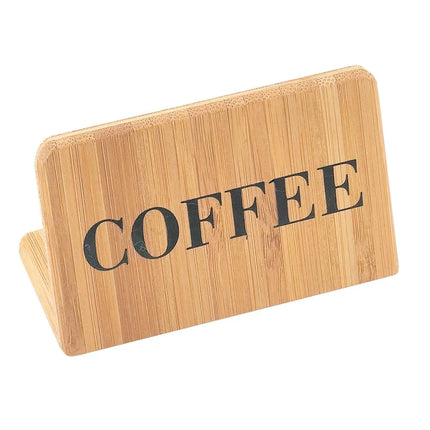 Biển Hiệu Bàn "Coffee" Cal-Mil 606-1 5.1 cm x 7.6 cm, Tre