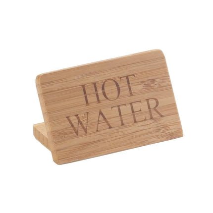 Biển Hiệu Bàn "Hot Water" Cal-Mil 606-3 5.1 cm x 7.6 cm, Tre