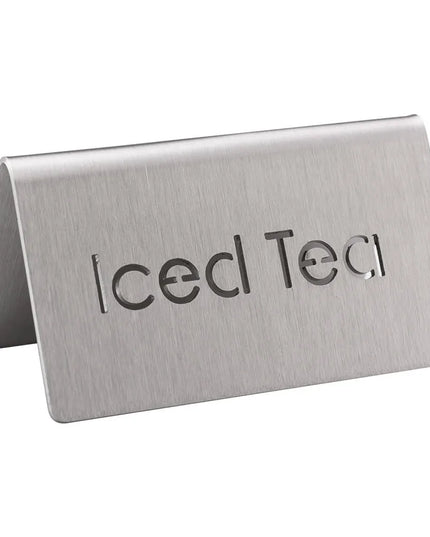 Biển Hiệu Bàn "Iced Tea" Service Ideas 1C-BF-ICEDTEA-MOD 7.6 cm x 3.8 cm, Inox Bề Mặt Mờ