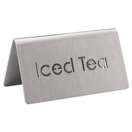 Biển Hiệu Bàn "Iced Tea" Service Ideas 1C-BF-ICEDTEA-MOD 7.6 cm x 3.8 cm, Inox Bề Mặt Mờ