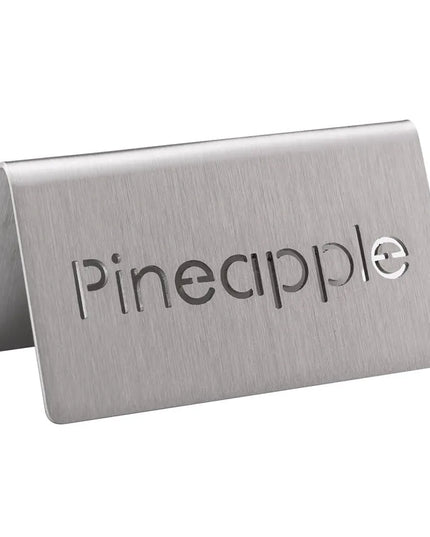 Biển Hiệu Bàn "Pineapple" Service Ideas 1C-BF-PINEAPPLE-MOD 7.6 cm x 3.8 cm, Inox Bề Mặt Mờ