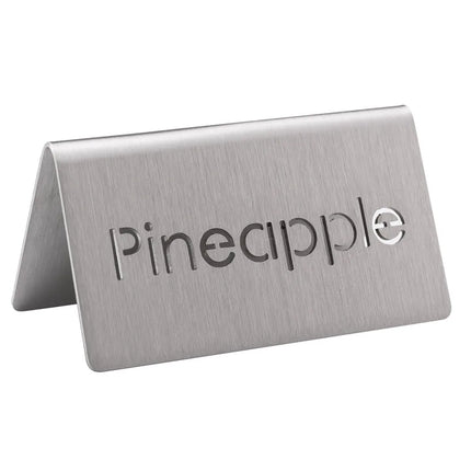 Biển Hiệu Bàn "Pineapple" Service Ideas 1C-BF-PINEAPPLE-MOD 7.6 cm x 3.8 cm, Inox Bề Mặt Mờ