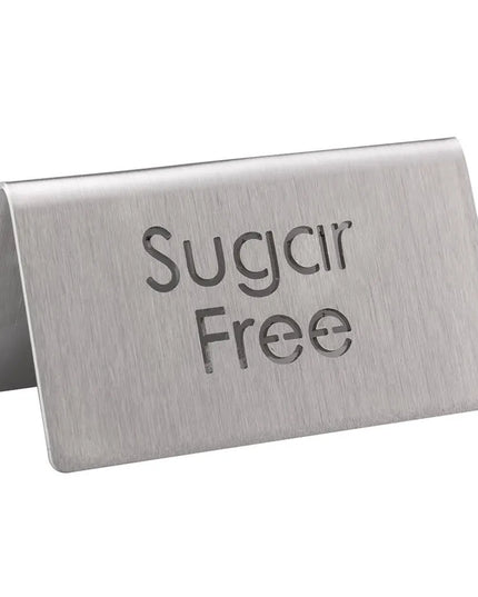 Biển Hiệu Bàn "Sugar Free" Service Ideas 1C-BF-SUGFREE-MOD 7.6 cm x 3.8 cm, Inox Bề Mặt Mờ