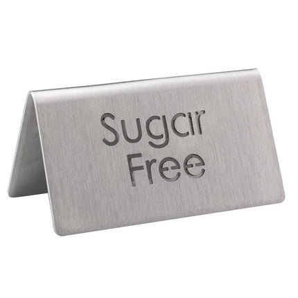 Biển Hiệu Bàn "Sugar Free" Service Ideas 1C-BF-SUGFREE-MOD 7.6 cm x 3.8 cm, Inox Bề Mặt Mờ