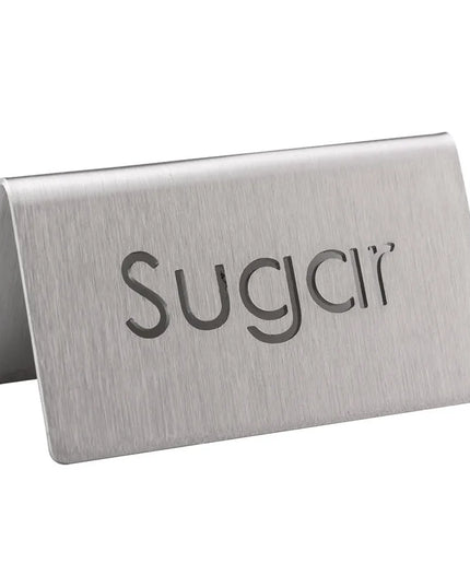 Biển Hiệu Bàn "Vegetarian" Service Ideas 1C-BF-VEGETARN-MOD 7.6 cm x 3.8 cm, Inox Bề Mặt Mờ