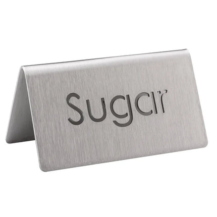 Biển Hiệu Bàn "Vegetarian" Service Ideas 1C-BF-VEGETARN-MOD 7.6 cm x 3.8 cm, Inox Bề Mặt Mờ