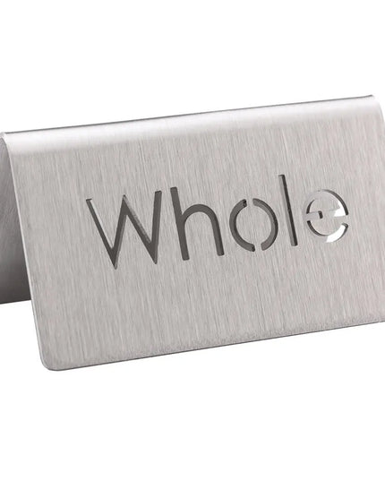 Biển Hiệu Bàn "Whole" Service Ideas 1C-BF-WHOLE-MOD 7.6 cm x 3.8 cm, Inox Bề Mặt Mờ