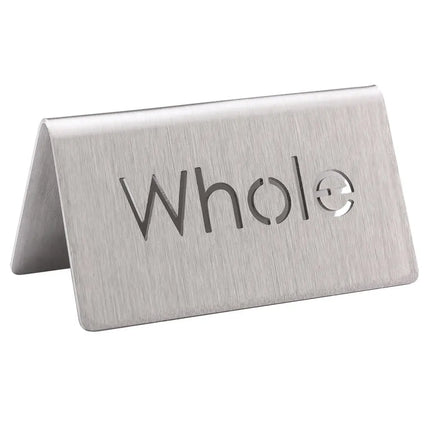 Biển Hiệu Bàn "Whole" Service Ideas 1C-BF-WHOLE-MOD 7.6 cm x 3.8 cm, Inox Bề Mặt Mờ