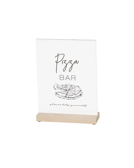 Biển Hiệu Để Bàn Cal-Mil 22361-811-71 Tấm Acrylic Đế Gỗ Maple 21.6 cm x 27.9 cm