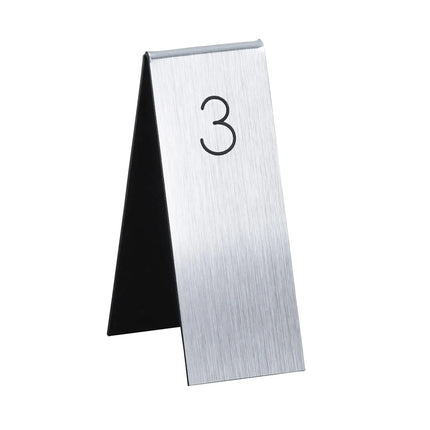 Biển Số Bàn Hình Tam Giác Cal-Mil 22623-10 4.4 cm, Dãy Số Tùy Chọn, Bạc/Đen