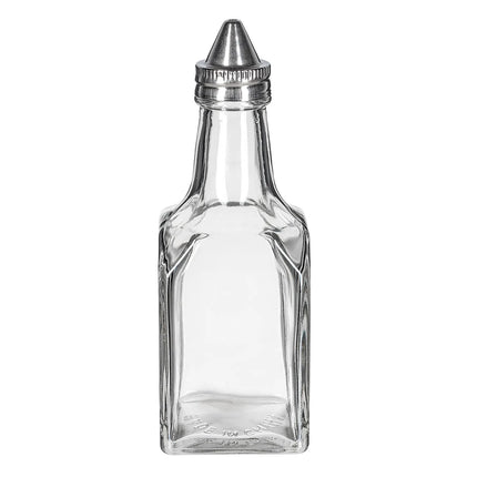 Bình Đựng Dầu Giấm Tablecraft 600 177 ml Nắp Inox - Thủy Tinh, Trong Suốt