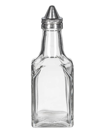 Bình Đựng Dầu Giấm Tablecraft 600 177 ml Nắp Inox - Thủy Tinh, Trong Suốt