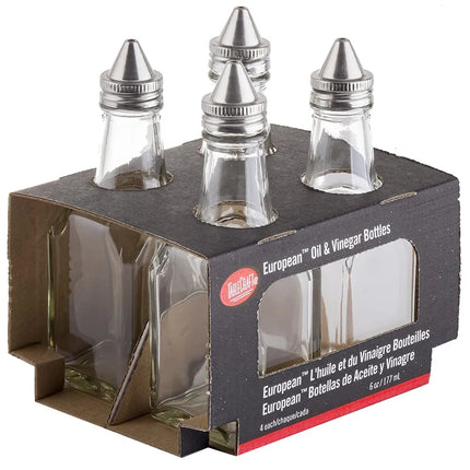 Bình Đựng Dầu Giấm Tablecraft C600-4 177 ml Nắp Inox - Thủy Tinh, Trong Suốt