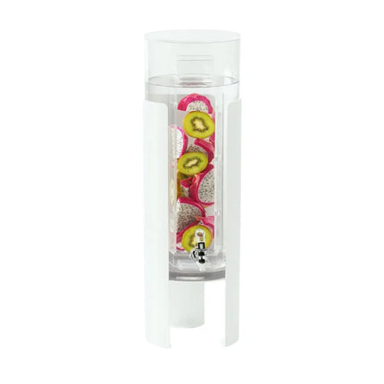 Bình Đựng Nước Cal-Mil 23203-3INF-15 11.4 lít Bình Acrylic, Đế Kim Loại Trắng, Ống Lọc Trái Cây