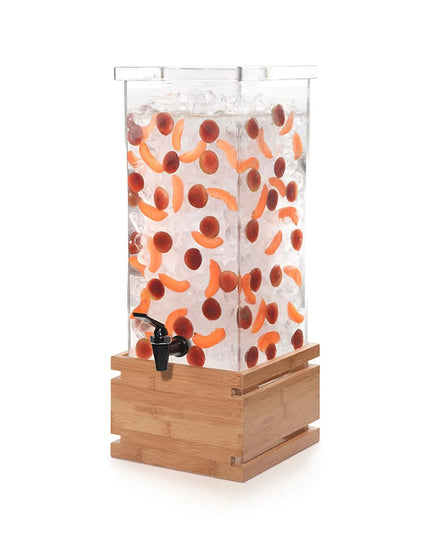 Bình Đựng Nước Rosseto LD131 15.1 lít Bình Nhựa, Đế Tre, Giỏ Đá