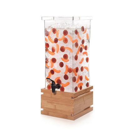 Bình Đựng Nước Rosseto LD131 15.1 lít Bình Nhựa, Đế Tre, Giỏ Đá