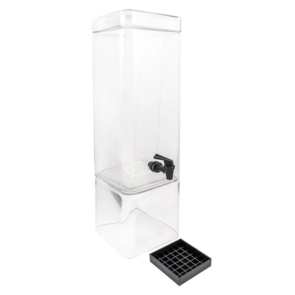 Bình Đựng Nước Thủy Tinh Cal-Mil 1112-3INF Vuông 11.4 lít Ngăn Infuser - Trong Suốt