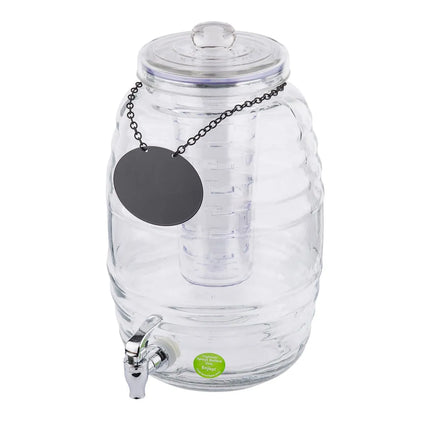Bình Đựng Nước Thủy Tinh Cal-Mil Tablecraft BDG1000 Beehive™ Tròn 9.5 lít Kèm Infuser - Trong Suốt