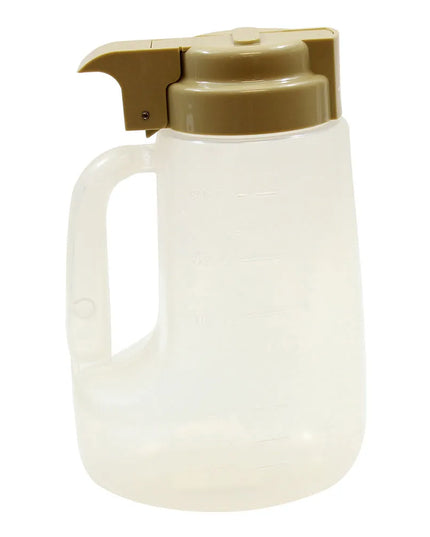 Bình Đựng Siro Chống Nhỏ Giọt Tablecraft PP32BE Option™ Tròn 946 ml - Nhựa Polypropylene, Nắp Nhựa Beige