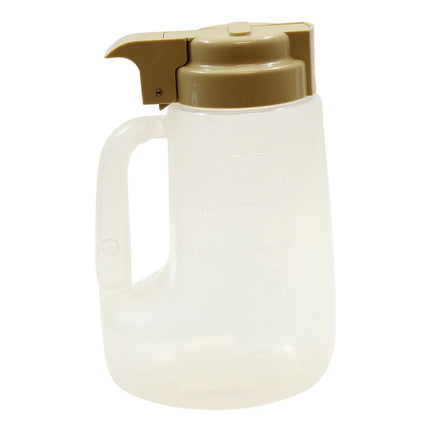Bình Đựng Siro Chống Nhỏ Giọt Tablecraft PP32BE Option™ Tròn 946 ml - Nhựa Polypropylene, Nắp Nhựa Beige