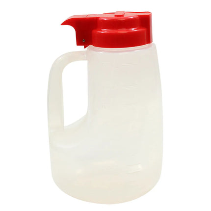 Bình Đựng Siro Chống Nhỏ Giọt Tablecraft PP48R Option™ Tròn 1.4 l - Nhựa Polypropylene, Nắp Nhựa Đỏ