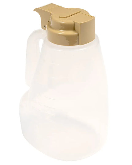 Bình Đựng Siro Chống Nhỏ Giọt Tablecraft PP64BE Option™ Tròn 1.9 l - Nhựa Polypropylene, Nắp Nhựa Beige