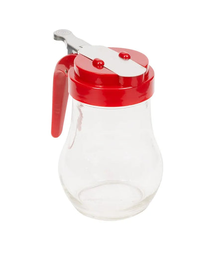 Bình Đựng Sốt Dạng Giọt Nước Vollrath 614-02 Dripcut® 414 ml - Thủy Tinh, Nắp Nhựa Đỏ