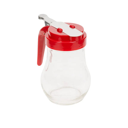 Bình Đựng Sốt Dạng Giọt Nước Vollrath 614-02 Dripcut® 414 ml - Thủy Tinh, Nắp Nhựa Đỏ