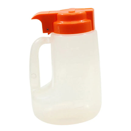 Bình Đựng Sốt Dạng Tròn Tablecraft PP32X Option™ 946 ml - Nhựa Polypropylene, Nắp Nhựa Cam