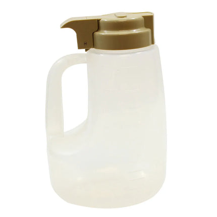 Bình Đựng Sốt Dạng Tròn Tablecraft PP48BE Option™ 1419 ml - Nhựa Polypropylene, Nắp Nhựa Beige