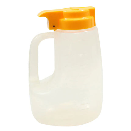 Bình Đựng Sốt Dạng Tròn Tablecraft PP48Y Option™ 1419 ml - Nhựa Polypropylene, Nắp Nhựa Vàng