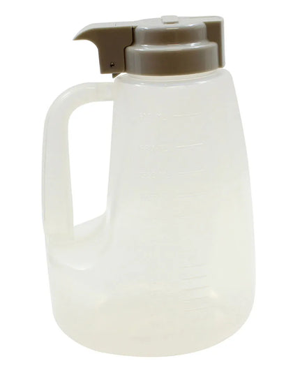 Bình Đựng Sốt Dạng Tròn Tablecraft PP64G Option™ 1892 ml - Nhựa Polypropylene, Nắp Nhựa Xám