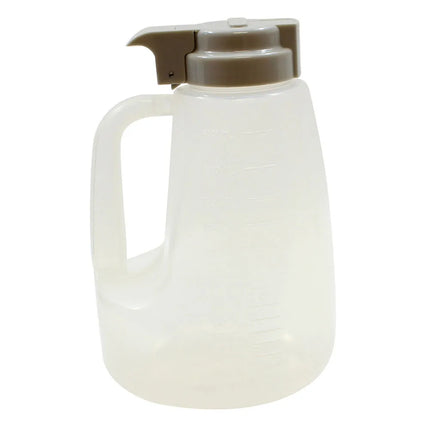 Bình Đựng Sốt Dạng Tròn Tablecraft PP64G Option™ 1892 ml - Nhựa Polypropylene, Nắp Nhựa Xám