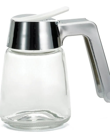 Bình Đựng Syrup Chống Nhỏ Giọt Tablecraft 1270 Hình Trụ 237 ml - Thủy Tinh, Nắp ABS Mạ Chrome