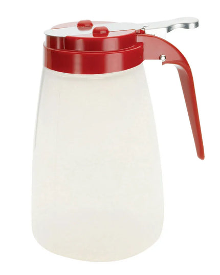 Bình Đựng Syrup Chống Nhỏ Giọt Tablecraft PP10RE Hình Trụ 296 ml - Polypropylene, Nắp ABS Đỏ