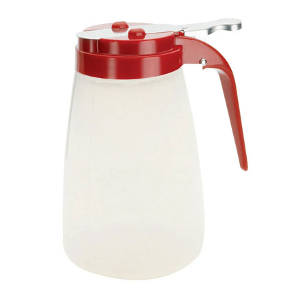 Bình Đựng Syrup Chống Nhỏ Giọt Tablecraft PP10RE Hình Trụ 296 ml - Polypropylene, Nắp ABS Đỏ