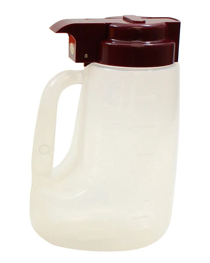 Bình Đựng Syrup Chống Nhỏ Giọt Tablecraft PP32M Option™ Tròn 946 ml - Polypropylene, Nắp Nhựa Đỏ Đậm