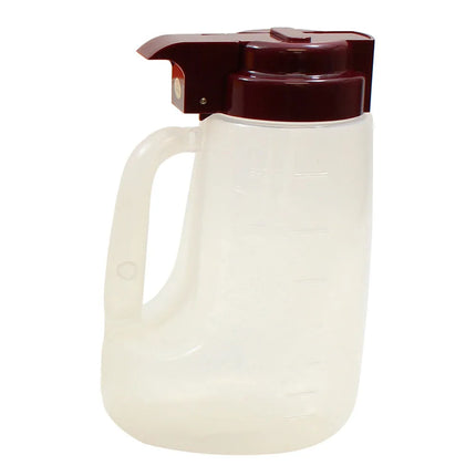 Bình Đựng Syrup Chống Nhỏ Giọt Tablecraft PP32M Option™ Tròn 946 ml - Polypropylene, Nắp Nhựa Đỏ Đậm