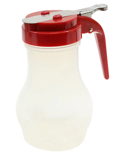Bình Đựng Syrup Chống Nhỏ Giọt Tablecraft PP410RE Hình Giọt Nước 296 ml - Polypropylene, Nắp ABS Đỏ