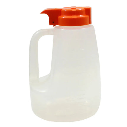 Bình Đựng Syrup Chống Nhỏ Giọt Tablecraft PP64X Option™ Tròn 1.9 l - Polypropylene, Nắp Nhựa Cam