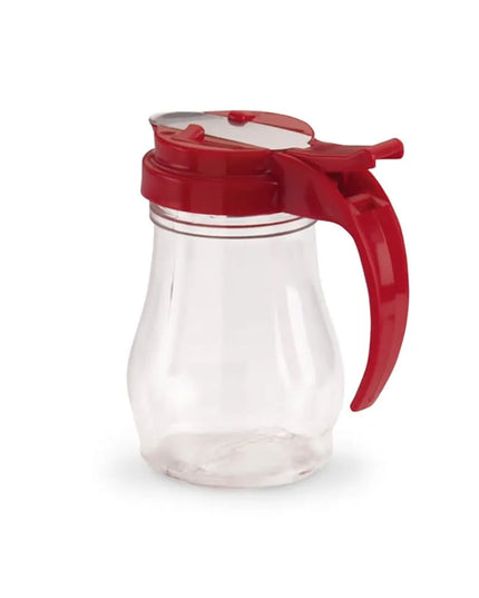 Bình Đựng Syrup Chống Nhỏ Giọt Vollrath 1606-02 Dripcut® Hình Giọt Nước 207 ml - Polycarbonate, Nắp Nhựa Đỏ