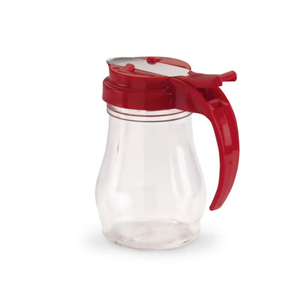 Bình Đựng Syrup Chống Nhỏ Giọt Vollrath 1606-02 Dripcut® Hình Giọt Nước 207 ml - Polycarbonate, Nắp Nhựa Đỏ