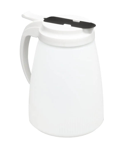 Bình Đựng Syrup Chống Nhỏ Giọt Vollrath 4748-05 Dripcut® Hình Trụ 1.4 l - Polyethylene Trắng, Nắp Nhựa Trắng