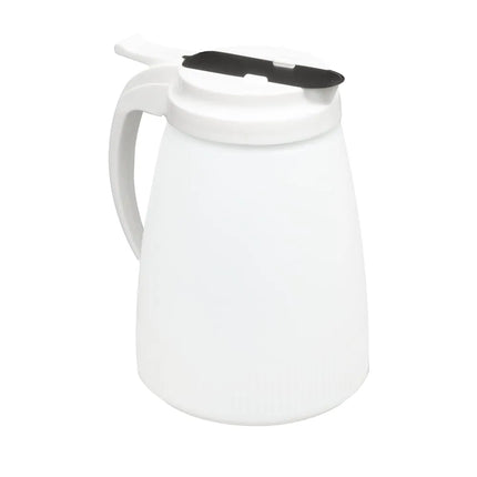 Bình Đựng Syrup Chống Nhỏ Giọt Vollrath 4748-05 Dripcut® Hình Trụ 1.4 l - Polyethylene Trắng, Nắp Nhựa Trắng